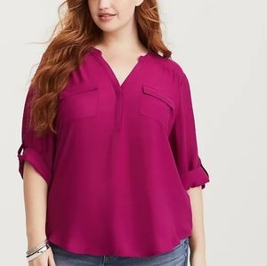 TORRID Berry Harper Georgette